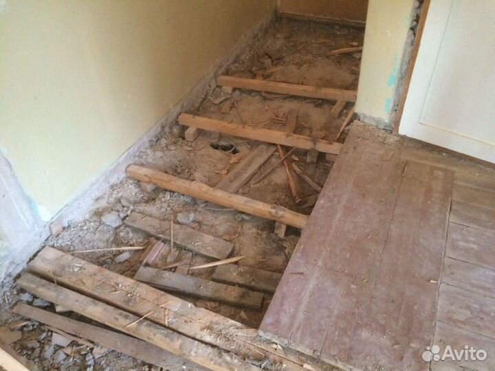 Демонтаж деревянных полов