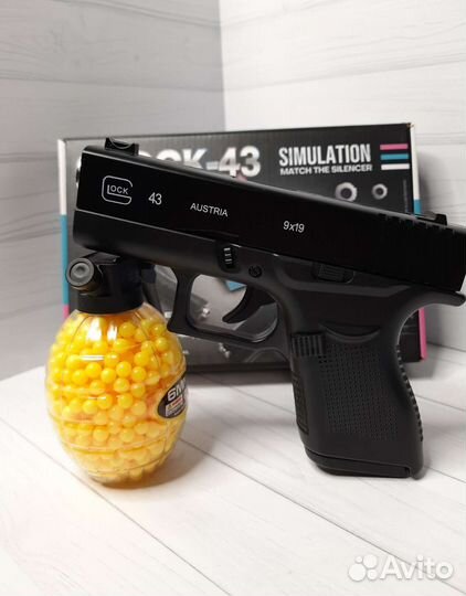 Детский пистолет металлический Glock43