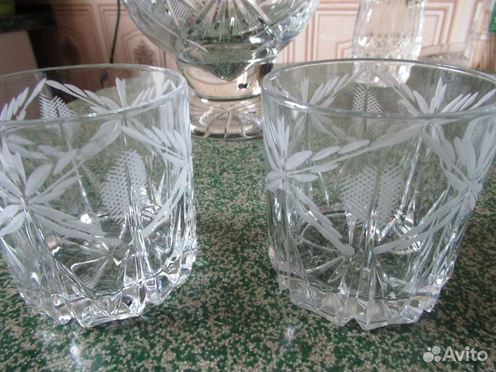 Хрустальные стаканы, салатники, стопки и др