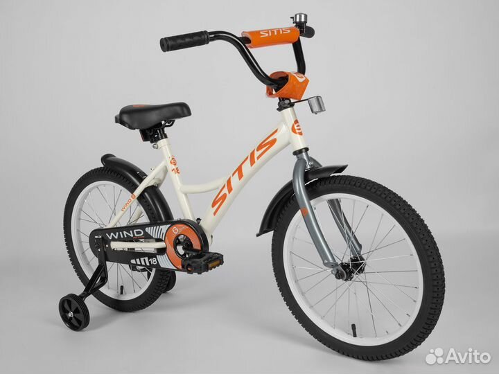 Велосипед sitis wind 18 (2023) White-Orange Kra55