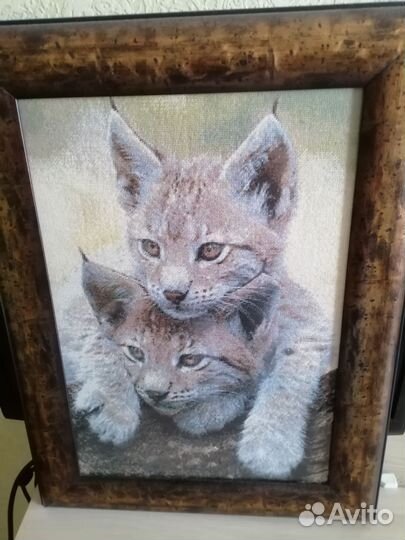 Вышивка крестиком Рысята