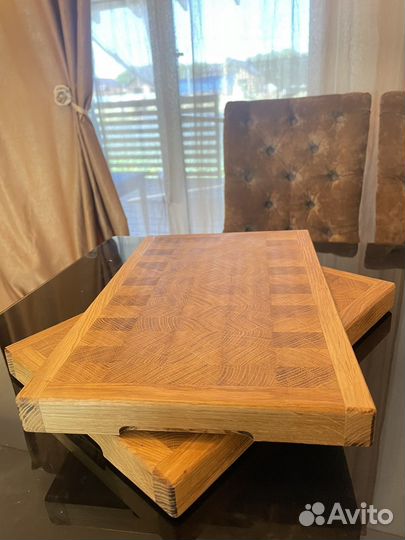 Торцевые доски(поднос)дуб на силиконовых ножках