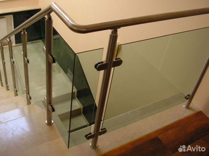 Перила из шлифованной нержавейки