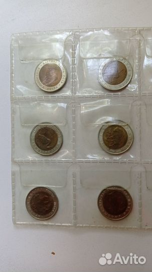 Набор монеток красная книга разный номинал