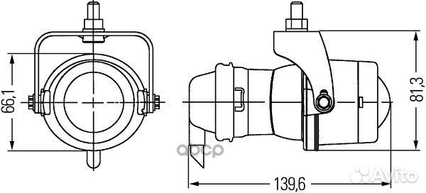 Фара противотуманная Micro DE (H3), комплект 2