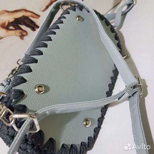 Вязаный красивый аккуратный рюкзак