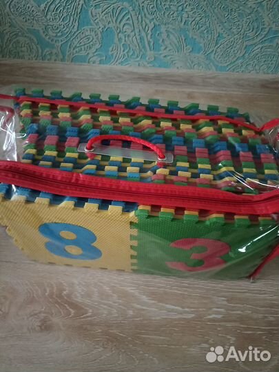 Коврик пазл алфавит и цифры