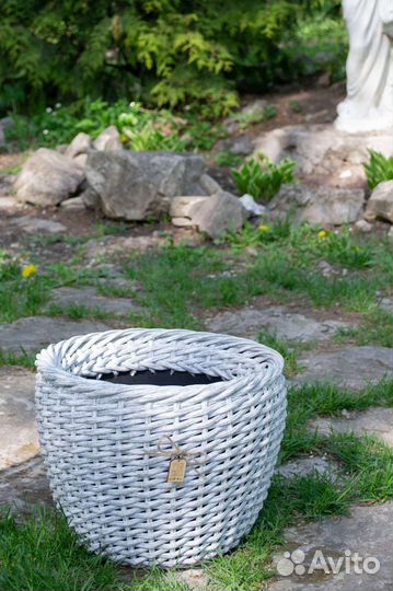 Кашпо из искусственного ротанга 12 л
