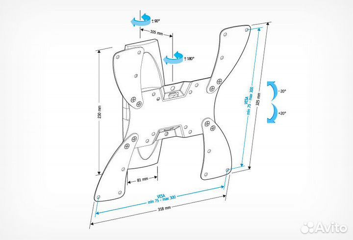 Новые кронштейны Holder lcds-5019 черный глянец