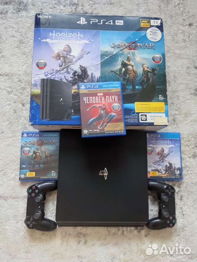 Sony playstation 4 pro 1tb с играми