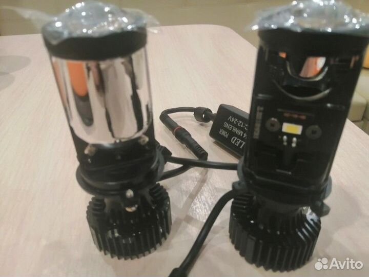 Светодиодные линзы mini led H4 (12-24v)