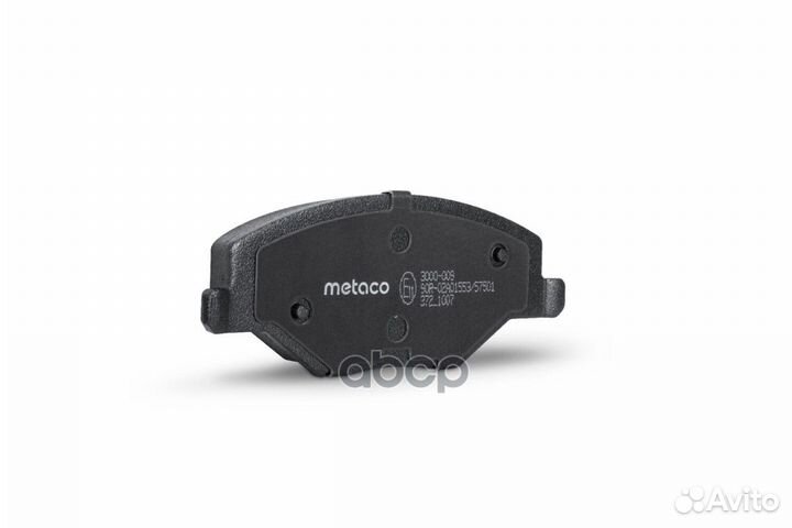 Колодки тормозные передние к-кт 3000-009 metaco