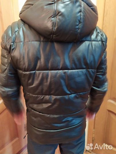 Кожаная куртка мужская s 46 размер
