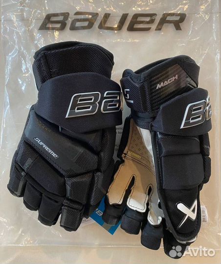 Оригинал перчатки краги хоккейные Bauer Mach 14''