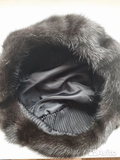 Шапка (берет) женская черная норка