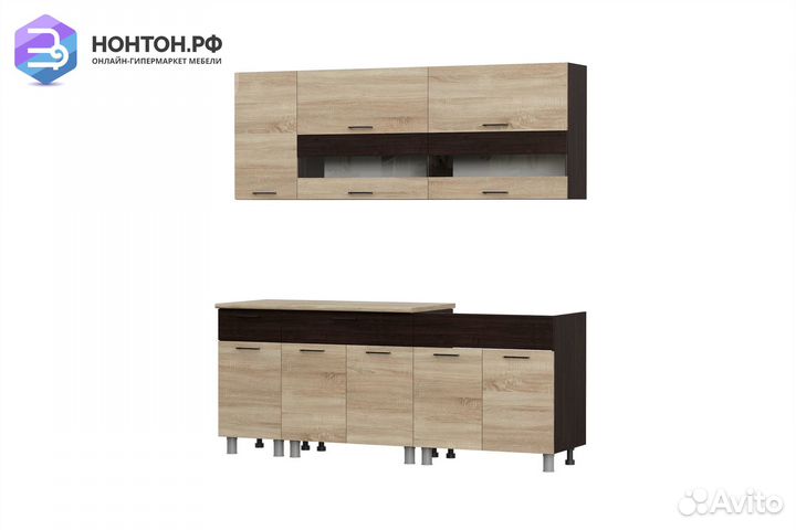 Кухня Мелания 2.0 м дуб венге / дуб сонома