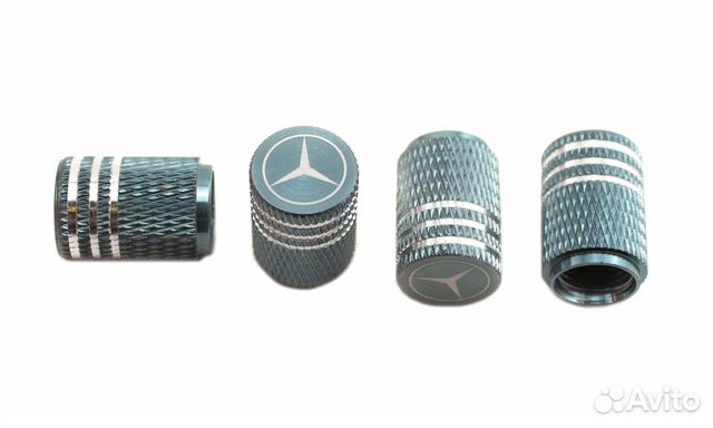 Колпачки на ниппели Mercedes серебристые 4 шт