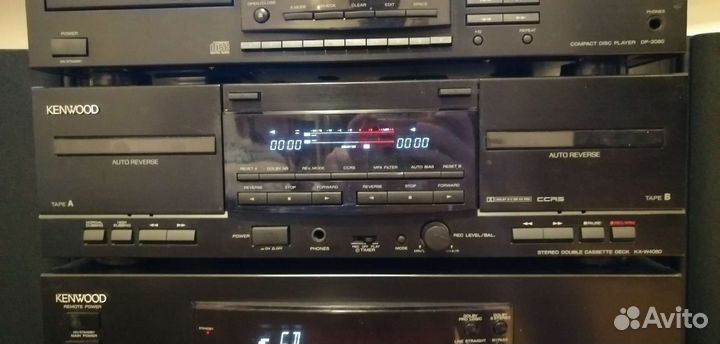 Kenwood ресивер, CD, кассетная дека, колонки
