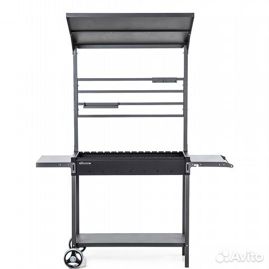 Мангал с крышей на колесиках