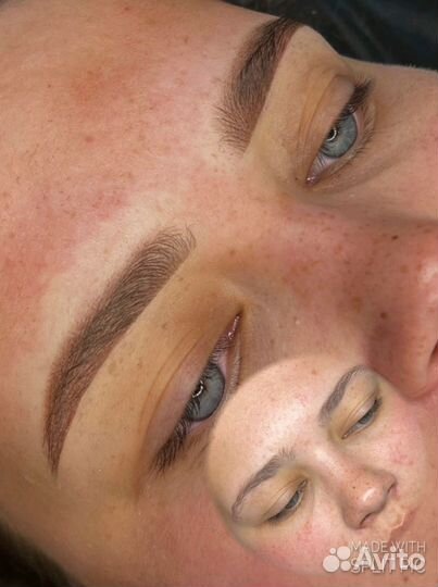 Перманентный макияж бровей и губ, макияж