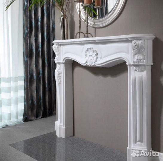 Фальш камин, каминный портал декоративный из гипса