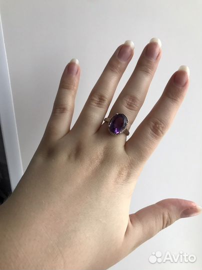 Серебряное кольцо с аметистом