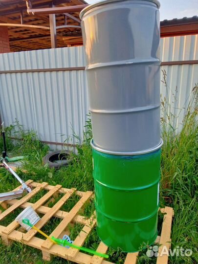 Бочка металлическая 200л с крышкой