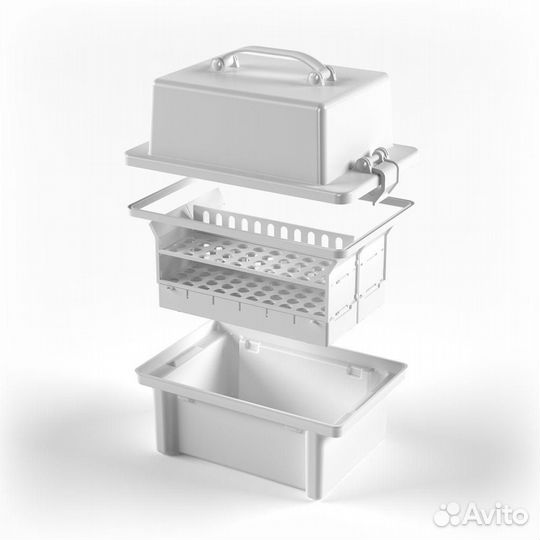 Контейнер для транспортировки пробирок и малогабар