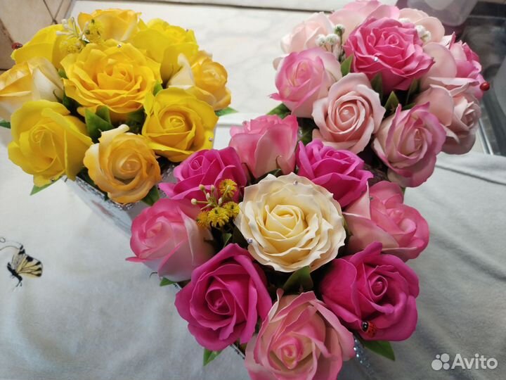 Букет цветов из мыла