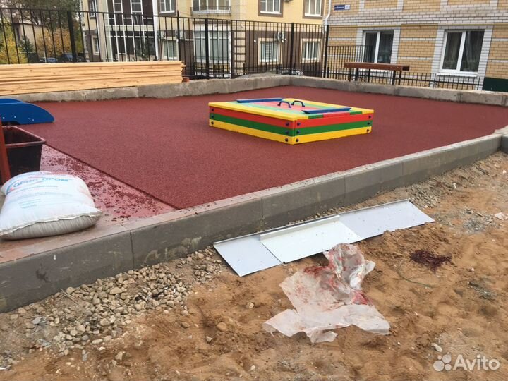 Резиновое покрытие для детских площадок