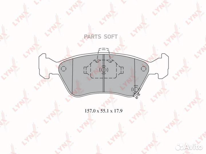 Lynxauto BD-7590 Колодки тормозные передние toyota