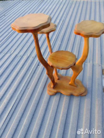 Подставка для цветов напольная деревянная