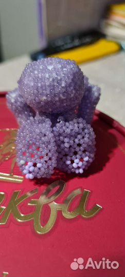 Мотылёк Амигуруми лиловый