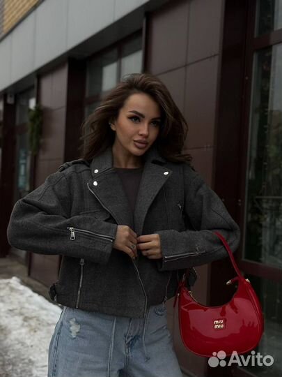 Кашемировая куртка косуха 2 цвета