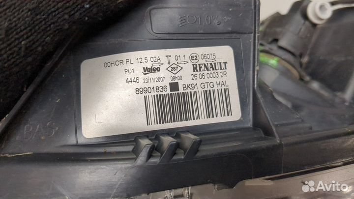 Фара (передняя) Renault Laguna 3 2007, 2008