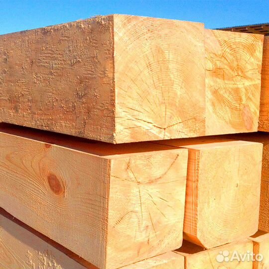 Брус из лиственницы, строганный, натуральный