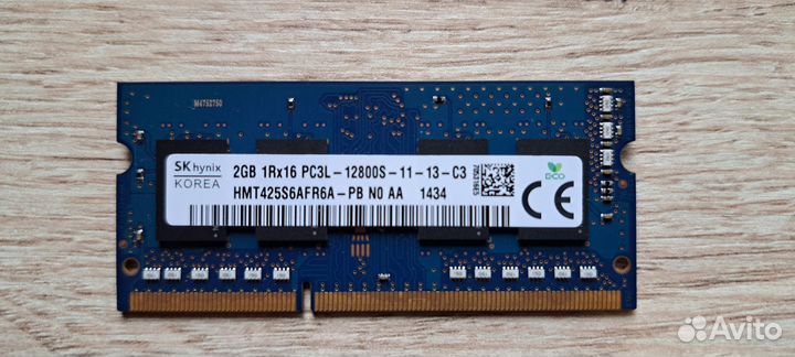 Оперативная память 2gb 1Rx16 PC3L 12800S SK hynix