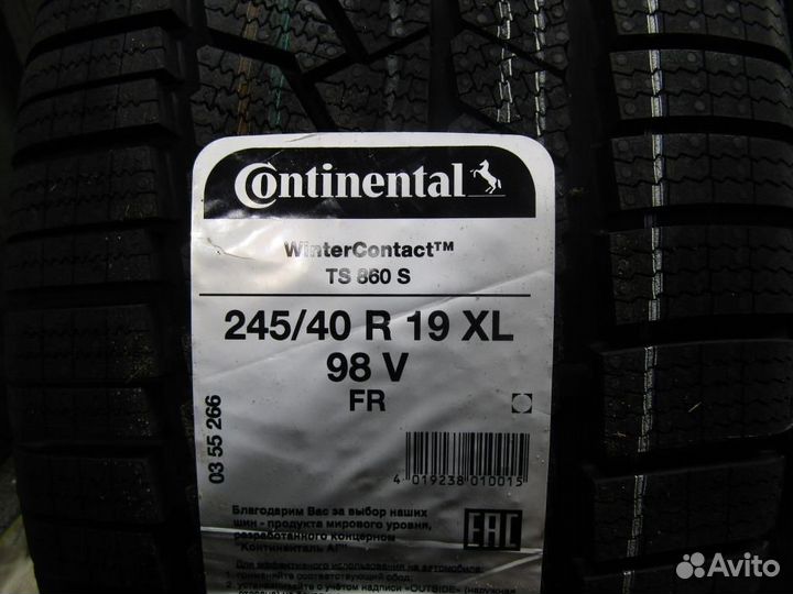 Continental WinterContact TS 860 S 245/40 R19 и 275/35 R19 100V