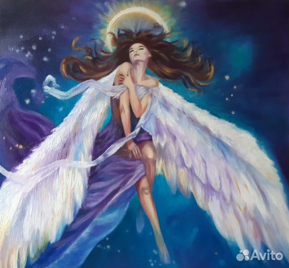 Картина маслом на холсте на картоне 40х40