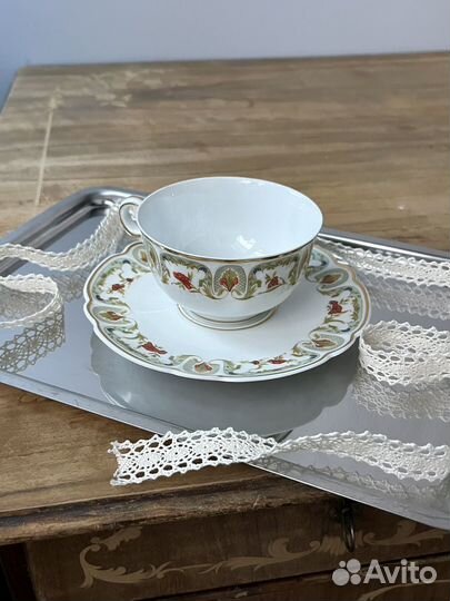 Чайная пара Limoges винтажная