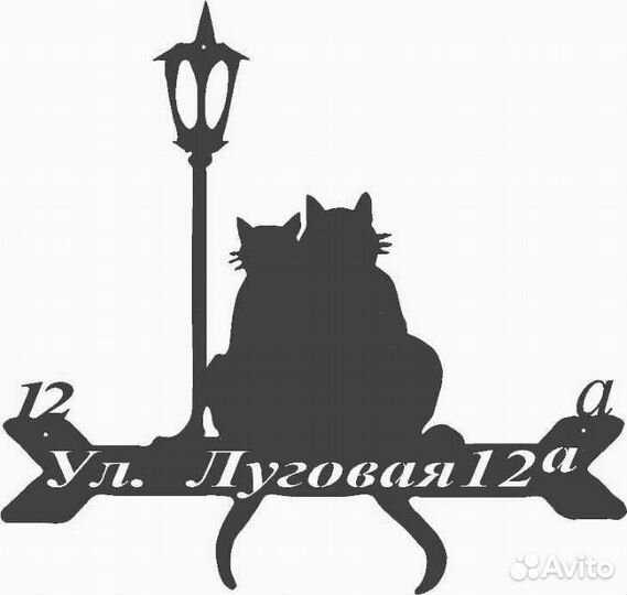 Стильная адресная табличка