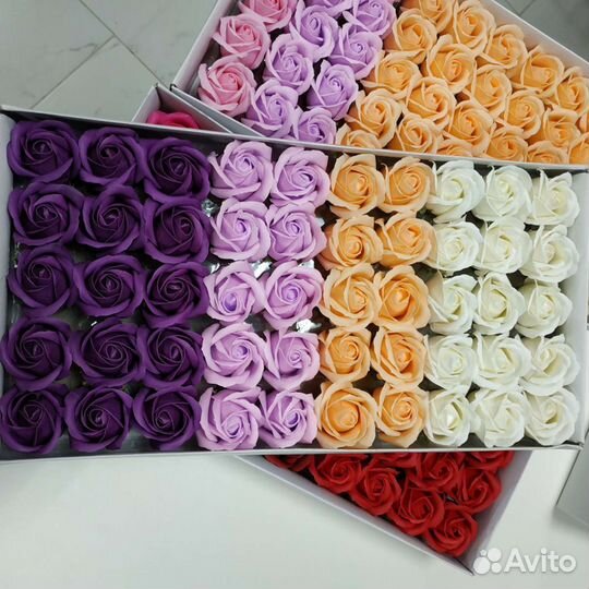 Мыльные розы поштучно/коробкой