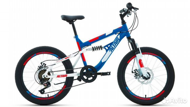Велосипед подростковый Altair MTB FS d-20 D 1x6 (2