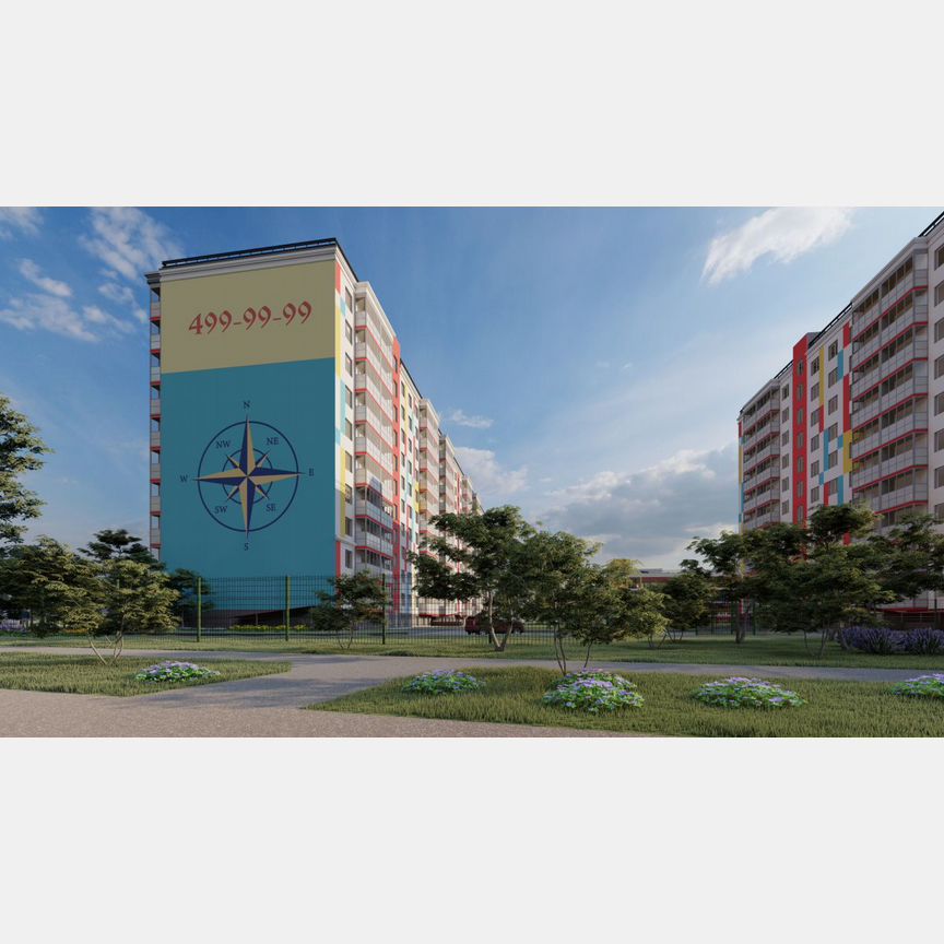2-к. квартира, 65,3 м², 1/10 эт.
