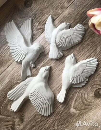 Декоративные фигурки из гипса.Птицы