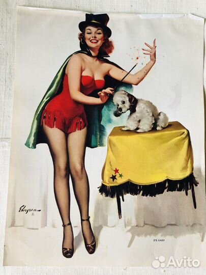 Лист календаря 1959 г постеры винтаж pin-up