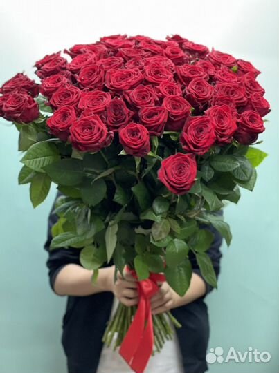 Цветы розы 80см 51шт