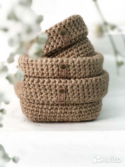 Набор корзин из джута