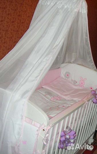 Бортики и балдахин в кроватку