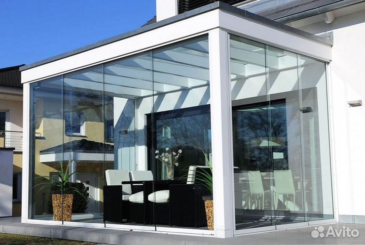 Безрамное остекление Французские окна